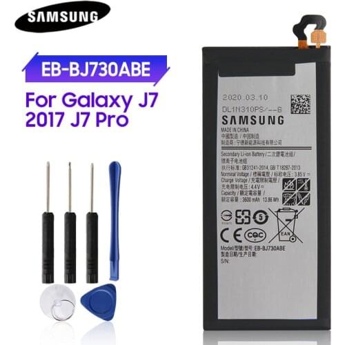 Original Battery EB-BJ730ABE For Samsung GALAXY J7 Pro J7 2017 SM-J730F SM-J730FM J730F J730G J730DS J730FM J730GM J730K 3600mAh