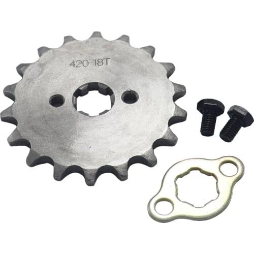 Front Engine 420# 17mm 20mm 18T 18 Teeth Chain Sprocket With Retainer Plate Locker