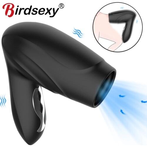 Blowjob Penis Pump Vibrator for Men Automatic Sucking Pussy Male Masturbation Cup Oral Climax Glans Massager Sex Toys for Men