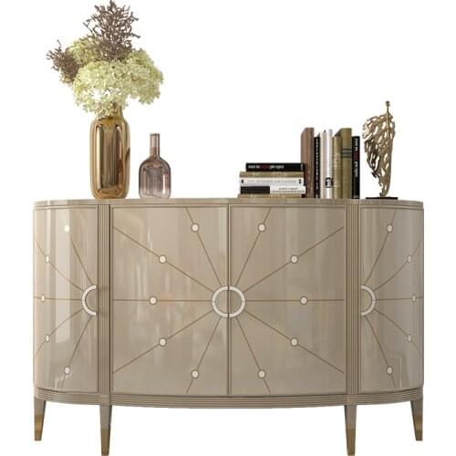 Light luxury sideboard cabinet Simple modern living room porch cabinet entrance corridor wall decoration semicircle cabinet