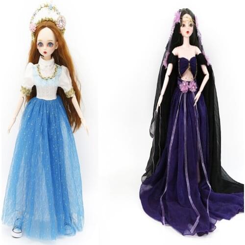 Handmade customized BJD doll 1/3 Female Plastic fashion doll 56cm joint movable doll selling with dress and wig