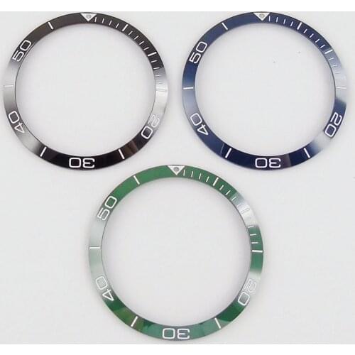 BLUE/GREEN/BLACK 39.2mm Wristwatch Ceramic Bezel Ring Insert for 41mm Watch