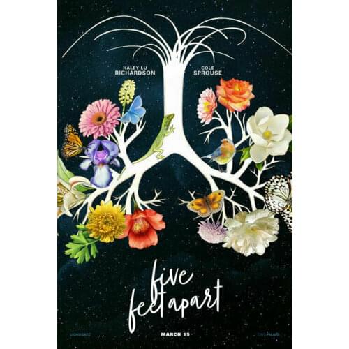 Lot style Choose Five Feet Apart Movie Art print Silk poster Home Wall Decor