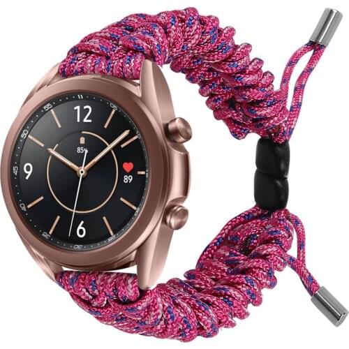 20mm 22mm Woven band For Samsung galaxy watch 3 41mm 45mm bracelet Fabric Braided Rope strap for Samsung Active 2 Wristband