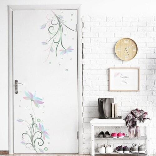 Creative Flower Wall Sticker Refrigerator Cabinet Door Glass Window Sticker Home Decor Art Decals for Furniture