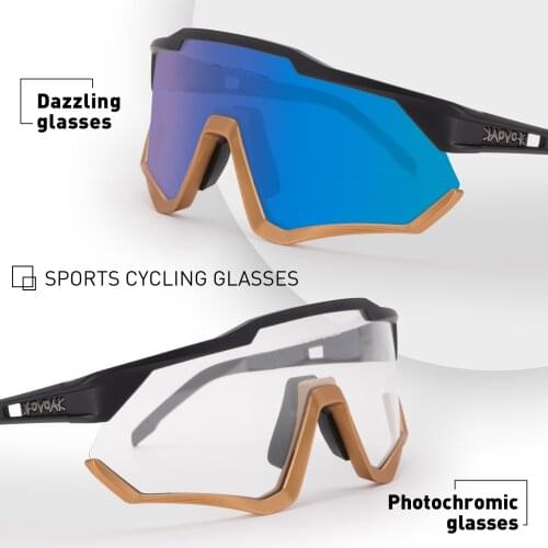Kapvoe Cycling Glasses Sports Women MTB Cycling Goggles Outdoor Photochromic Bike Sunglasses Man Mountain UV400 Bicycle Eyewear