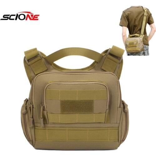 Waterproof Canvas Fishing Bag Multi-Purpose Outdoor Camping Waist Bag Sports Travel Hiking Trekking Shoulder Bags 5 Color XA116G