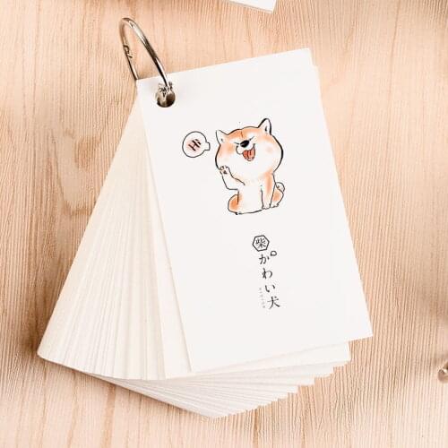 Korean Creative 4Pcs Large Word Book Kawaii Blank Student Memo Pad Iron Ring Loose-leaf Carrying Notepad Stationery Notebook