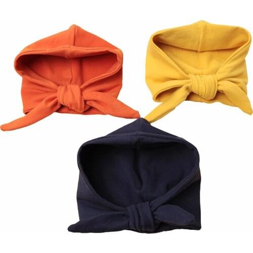 Winter Baby Boys Girls Hats Adjustable Cotton Baby Caps Beanie Solid Color Cap Kid Warm Hat Baby Photography Props Toddler Hat