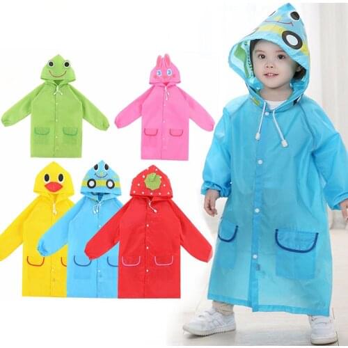 1PCS Childrens cartoon raincoat Korean childrens rain gear Cute baby poncho household goods playground Songkran Festival