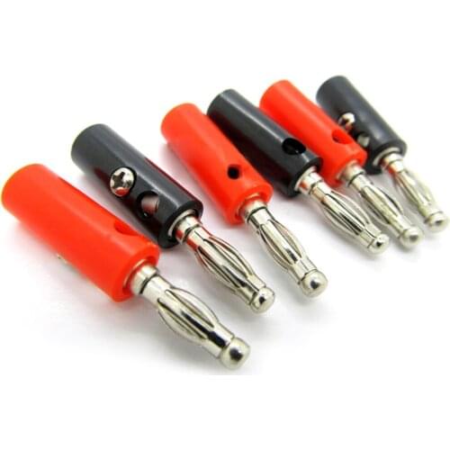 10PCS 4mm banana connector screw fixed banana plug for electricity meters 8.5*39mm