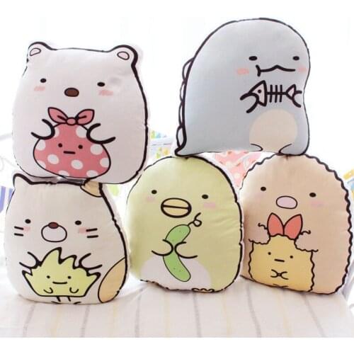 35*35cm Cute cartoon Corner Bio Plush Pillow Stuffed plush Japanese Anime Sumikko Gurashi Pillows Cushion Decoration Kids Toys
