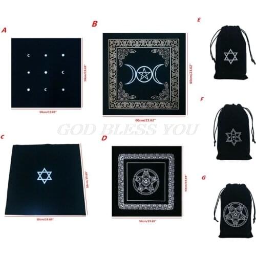 Altar Tarot Cloth Pentacle Tarot Game Tablecloth Board Game Velvet Tarot Bag Drop Shipping