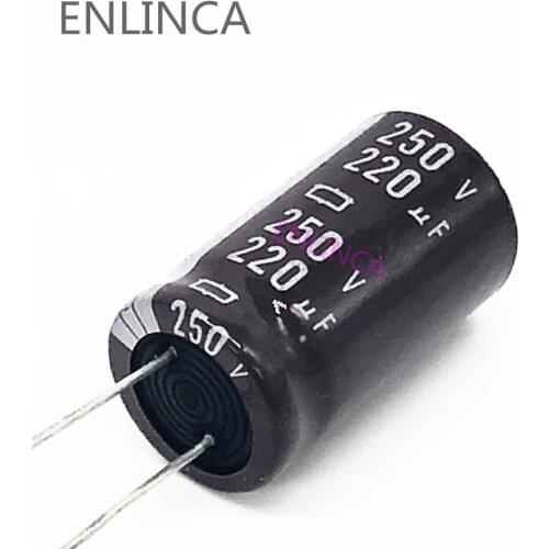 30pcs/lot S72 high frequency low impedance 250v 220UF aluminum electrolytic capacitor size 18*30MM 220UF 20