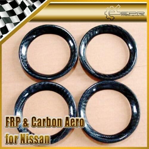 Car-styling For Nissan R35 GTR Carbon Fiber Air Con Surround Vents Trim 4pcs