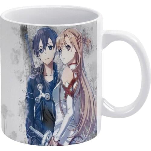 Sword Art Online White Mug New Good Quality Print Mug 11 Oz Coffee Cup Sao Sword Art Online Anime Sword