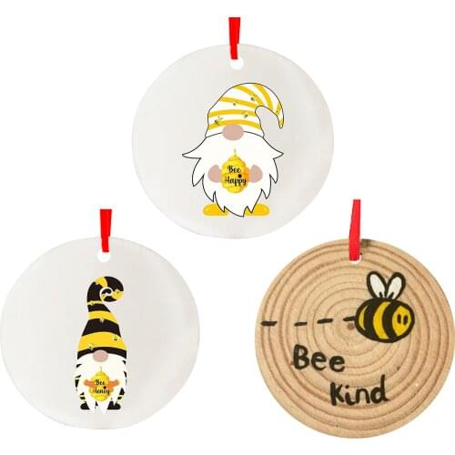 Cartoon Beard Wooden Pendant Creative Bee Festival Long Legs Pointed Hat Faceless Decoration Gnome Sign Theme Ornament Gift