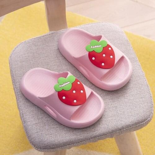 Childrens Slippers Summer Boys And Girls Cartoon Cute Indoor Bathing Non-slip Soft Bottom Kids Home Sandals And Slippers FRX