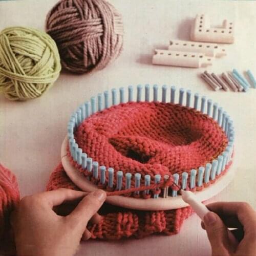 DIY Hand-Knitted Tool Round Hat Knitter Knitting Knit Loom Kit 1 Wool Yarn Needle Knit Hobby Knitting Machine Sewing Tools