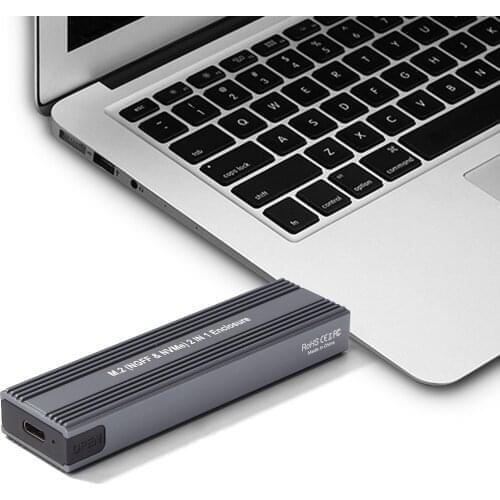 KingSpec M.2 NVME SSD Enclosure PCIe 3.0 ssd Hard Drive Box External HDD Enclosure Case For M.2 SATA NVME 2230/2242/2260/2280 SS