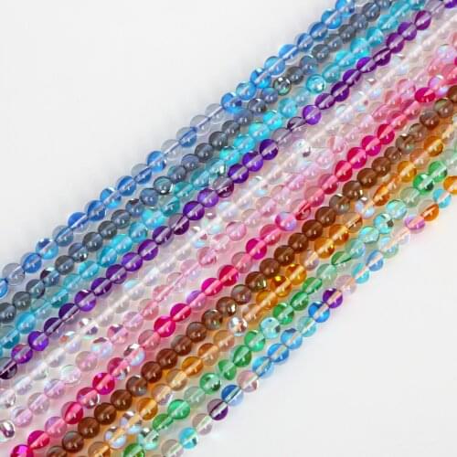 6mm 8mm Round Crystal Beads Glass Beads Loose Spacer Beads For Jewelry Making DIY Necklace & Bracelet