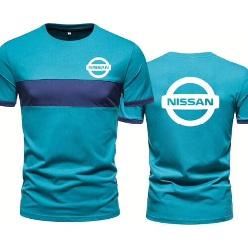 Summer casual Cotton Fashion new Mens tops Nissan car logo Printing Creative collocation Hip Hop Harajuku Mens short sleeve
