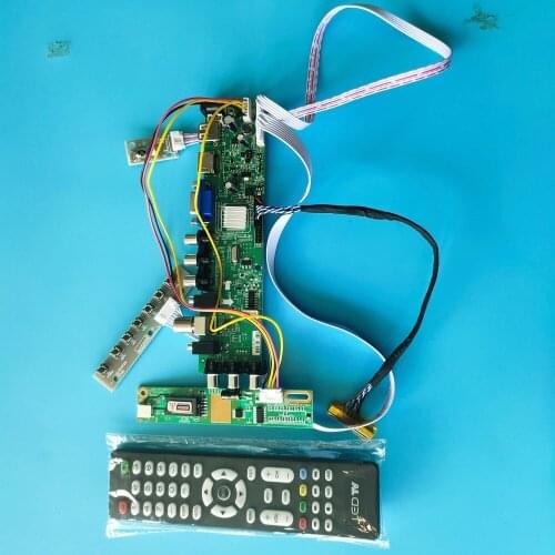Kit For LP141WX1-TLB5/LP141WX1-TLC1 Digital HDMI Panel Controller board 1280X800 DVB-C DVB-T 1 CCFL LCD TV VGA USB remote 30pin