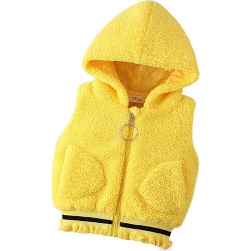 Baby girl clothing autumn winter Solid cartoon kid children girl clothing jacket outerwear Waistcoats baby girl vest 0-4 year