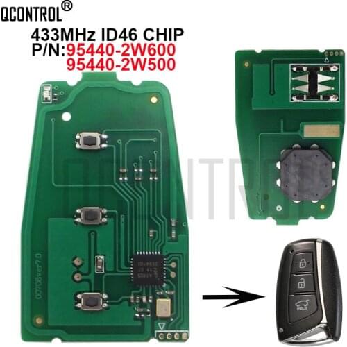 QCONTROL Car Remote Key Circuit Board with ID46 Chip HYUNDAI new Santa fe IX45 with PCF7945 chip 95440-2W600 95440-2W500