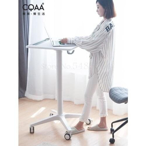 Lifting Podium White Mobile Training Table Standing Desk Laptop Table Square Table