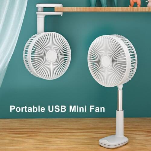 F8 Portable Table Fan 3 Speed Adjustable USB Foldable Chargeable Mini Clip Silent Fan Cooler for Office Outdoor Home Camping HOT