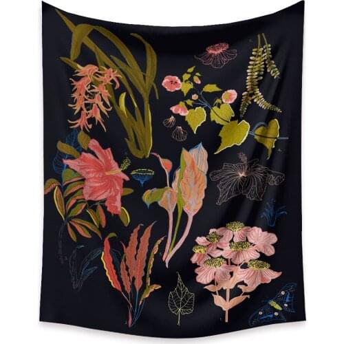 Nature flower tapestry decoracion habitacion wall decor home carpet tenture murale muurtapijt