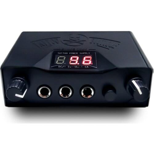 Professional Tattoo Power Supply Mini LCD Variable Voltage Regulator 3 Digital Display Dual Power for Tattoo Machines Makeup