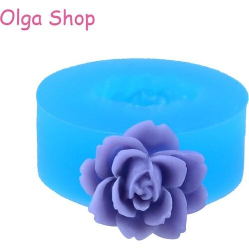 HYL029 15.4mm Rose Flower Silicone Push Mold - Jewelry Making Fondant, Miniature Food, Cupcake Toppers, Gum Paste, Candy, Resin