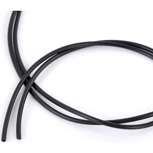 Doreen Box Lovely Rubber Cord Black Hollow 2.5mm,Hole:1 mm,10M Length (B22223)