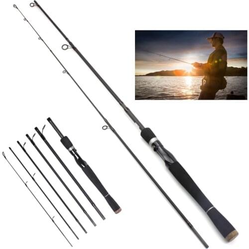 2.1M 2.4M 2.7M Spinning Rods 2-14g Lure Weight M Power EVA Handle Carbon Fiber Lure Baitcasting Rod Travel Backpack rod pesca