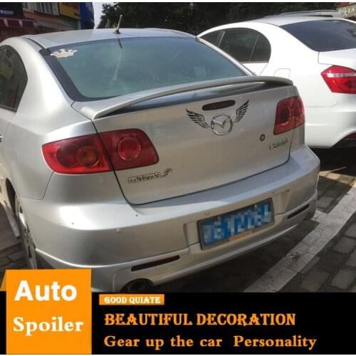 For Mazda 3 Spoiler 2006 2007 2008 2009 2010 2011 2012 2013 ABS Material Car Rear Wing Primer Color Trunk Rear Spoiler Sport