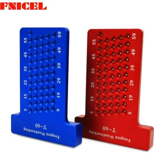 T60 Woodworking Hole Scriber Ruler Aluminum Alloy T-shaped Ruler Woodworking Mini Scriber Crossed Measuring Tools