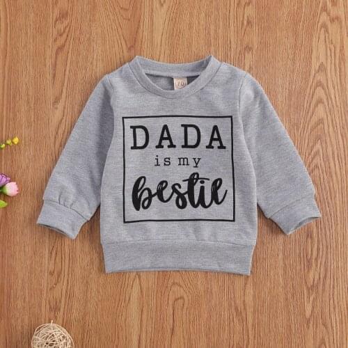 Emmababy Newborn Baby Clothes Autumn Long Sleeve Letter Print Round Neck Elastic Knitting Sweatershirt Tops Newest Fashion Baby