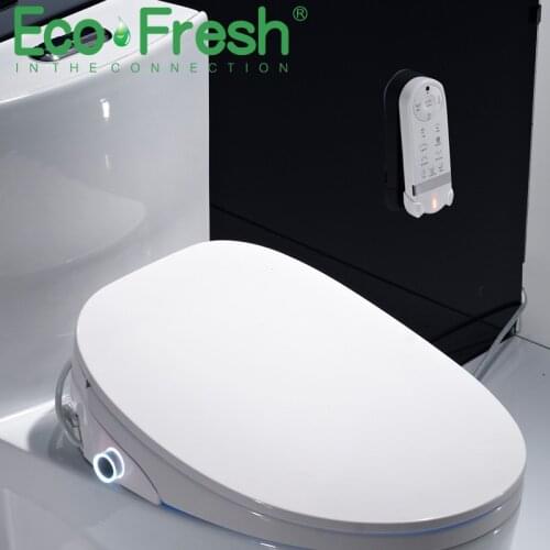 Ecofresh wc Auto SPA smart toilet seat smart knob LCD display toilet seat cover electronic bidet toilet seat O-shape bidet