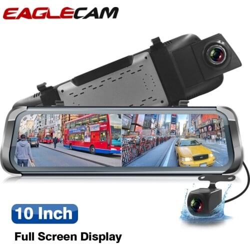 FHD 1080P Stream Media Dash Camera 9.6 Inch IPS Touch Screen Car DVR Mirror Dual Two Lens Dvrs Auto Recorder Rear View Dashboard