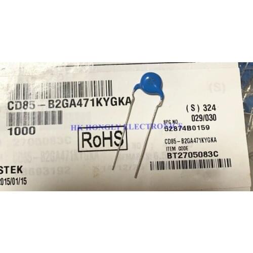 100PCS CD471K CD85-B2GA471KYGKA 400VAC 471K 470PF X1 High Voltage Ceramic Capacitors