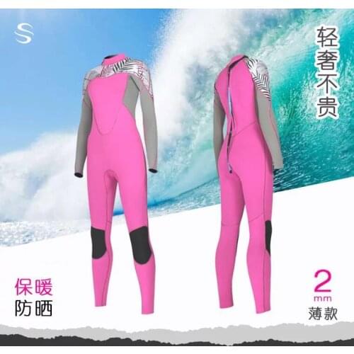 Slinx 2018 wetsuit women sleeve 2mm neoprene wetsuits full suit for Waterski Snorkel Surf diving