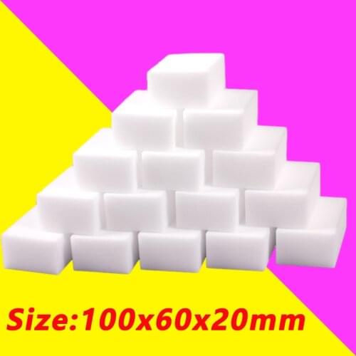 100PCS Magic Eraser Sponge Melamine Sponge White Cleaning Sponge Cleaner For Kitchen Bathroom Office Cleaning Tools 10x6x2cm