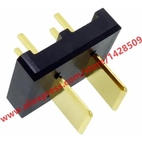 2pcs 5.0mm Pitch Laptop Battery Holder Connector Wide Contact 2-pin 10A High Current Gold-plating Male Plug Junctor