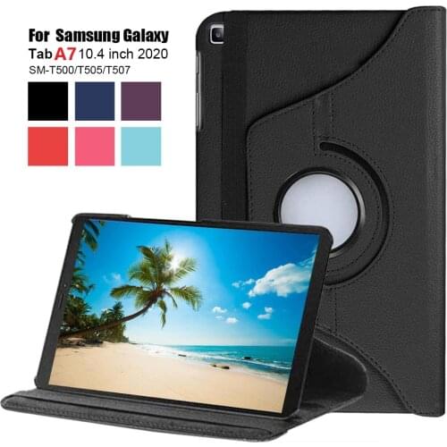 360 Degree Rotating Stand Tablet Cover for Samsung Galaxy Tab A7 10.4" SM-T500 T505 T507 Protective Cover Stand Folio Case Shell
