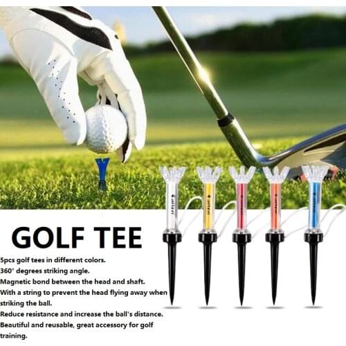 90mm 5Pcs Golf Training Ball Tee Magnetic Step Down Golf Ball Holder Tees Outdoor Golf Tees Accessories Golf Tees Tool
