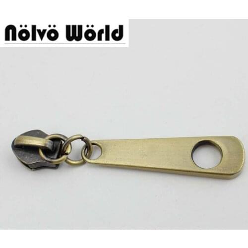 50sets/lot 3#5#Metal teeth zipper head plus movable zipper puller slider metal for bags NO.5 garments fabric metel zipper