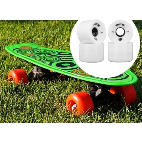 51mm 4× Skateboard PU Wheels Roller Soft Mini Cruiser Wheels 78A 70x51mm Skateboard ABEC-9 Bearing Wrap Skateboard Accessories