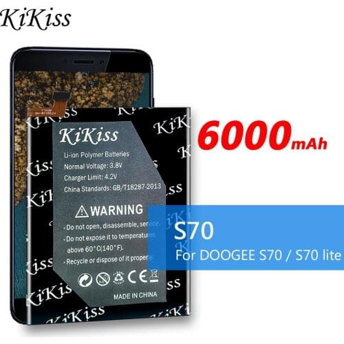 6000mAh for Doogee S70 S 70 Battery Replacement Backup Batteries Batteria for Doogee S70 Lite S70Lite Cell Phone Batterie